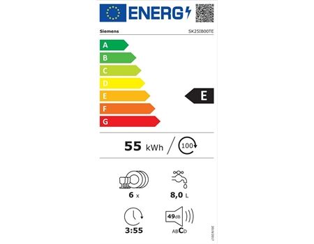 Siemens SK25IB00TE Freistehender Kompaktspüler