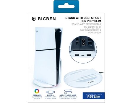 BigBen Vertikale Hub-Station [RGB, white] PS5 Slim