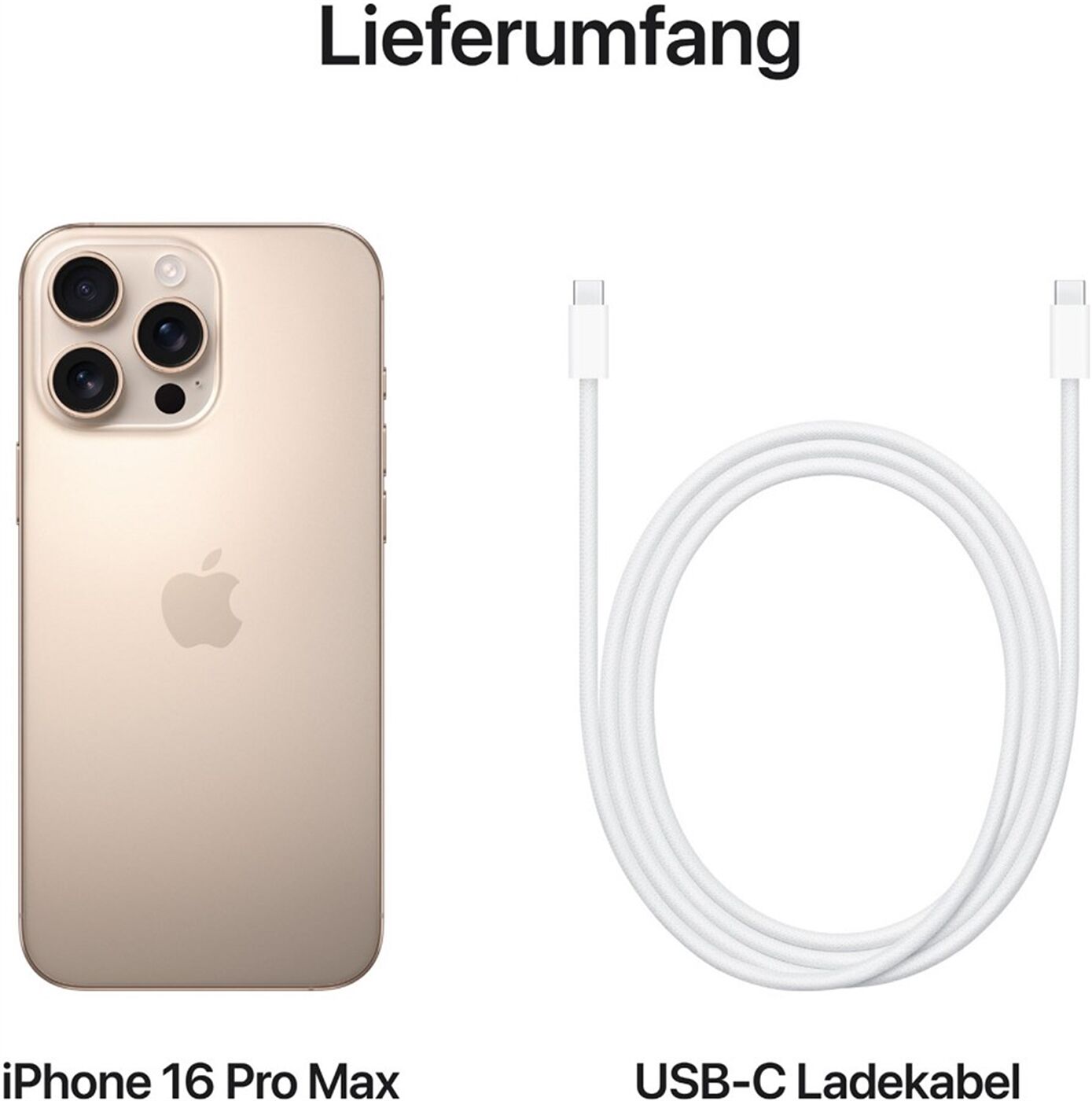 Apple iPhone 16 Pro Max EUR (256GB) titan wüstensand - Enzinger 