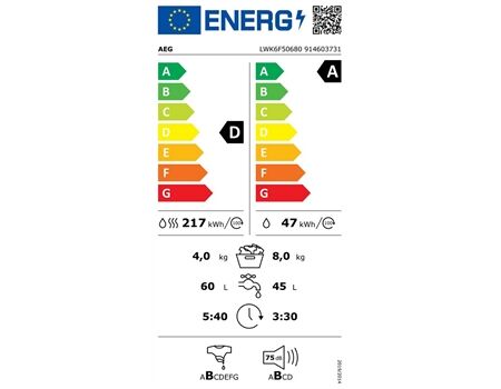 AEG Lavamat LWK6F50680 8kg/4kg / 1600 Touren