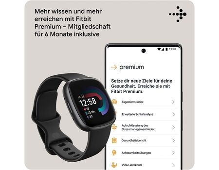 fitbit Versa 4 DE black graphite