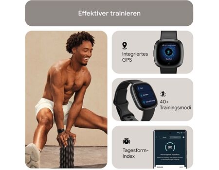 fitbit Versa 4 DE black graphite