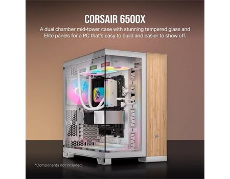 Corsair 6500X white/wood