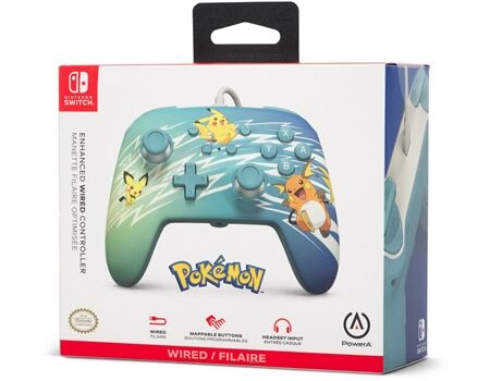 Nintendo Switch Controller Enhanced Wired Pikachu Evolution