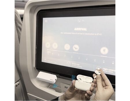 Hama Bluetooth-Audio-Transmitter für Flugzeuge und univ