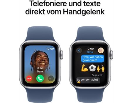 Apple Watch SE EUR (40mm) GPS S/M silber/denim