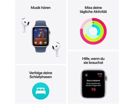 Apple Watch SE EUR (40mm) GPS S/M silber/denim