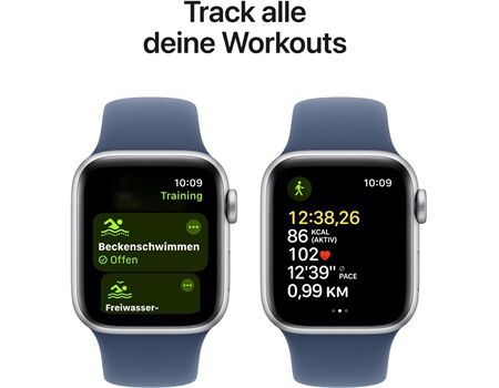 Apple Watch SE EUR (40mm) GPS S/M silber/denim