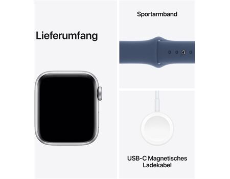 Apple Watch SE EUR (40mm) GPS S/M silber/denim