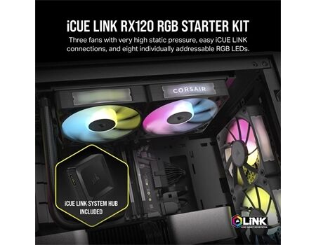 Corsair iCUE LINK RX120 RGB Triple inkl. Hub