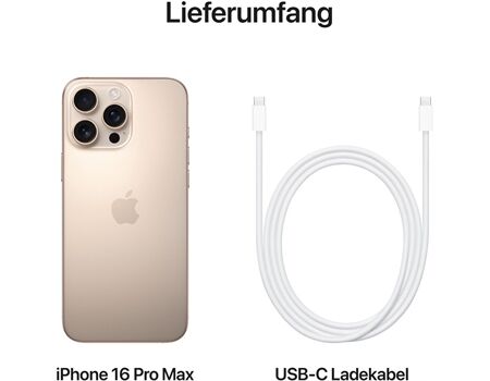 Apple iPhone 16 Pro Max EUR (256GB) titan wüstensand