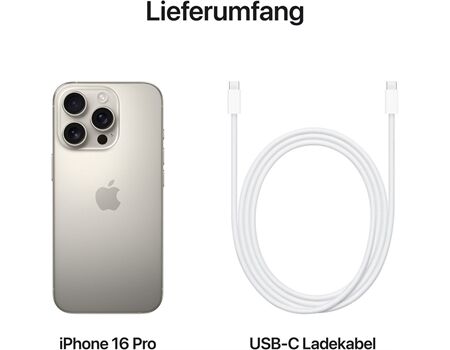 Apple iPhone 16 Pro EUR (128GB) titan natur