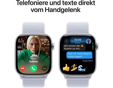Apple Watch Series 10 EUR (46mm) GPS SL silber/blaue wol