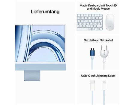 Apple iMac 24" M3 256GB TiD 10GPU Blau