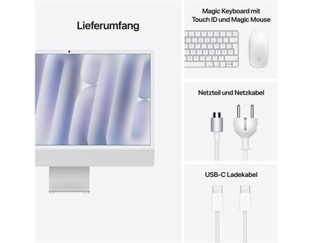 Apple iMac 24" M4 256GB TiD 10GPU silber