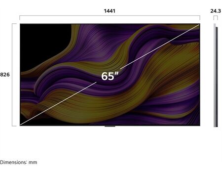 LG OLED 65 G 58 LW Wandversion
