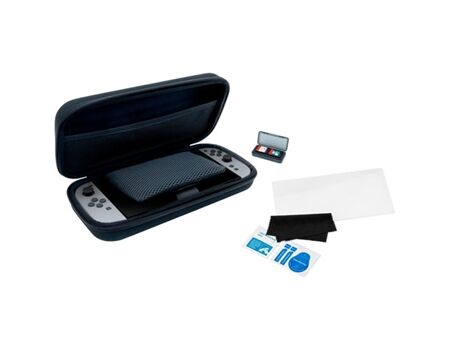 BigBen Hartschalentasche +Schutzfolie+ Box für 4 Spiele