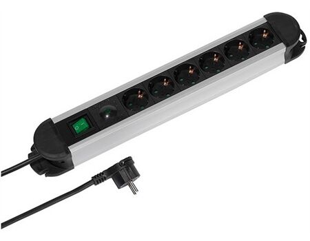 Vivanco SPLS 6 ALU Steckdosenleiste 6-fach (1,6m)