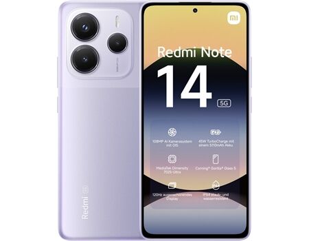 XIAOMI Redmi Note 14 5G EU (8GB+256GB) lavender purple