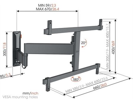VOGELS TVM 3665 Full-Motion+ (40-77")