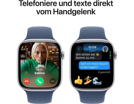 Apple Watch Series 10 EUR (46mm) GPS M/L silber/denim