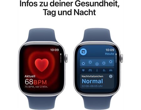 Apple Watch Series 10 EUR (46mm) GPS M/L silber/denim