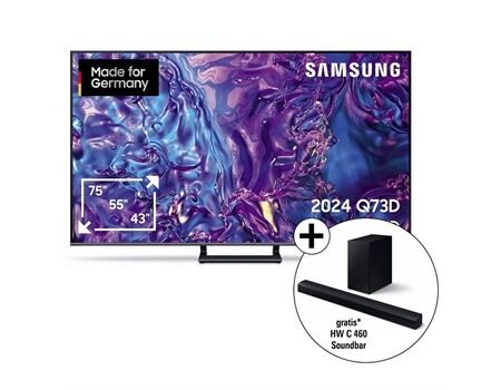 Samsung GQ 75 Q 73 DAT 2024 inkl. HW C 460 Soundbar