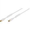Vivanco 48/30 75GW Antennenkabel Ferrit, 100dB, weiss, 7,5