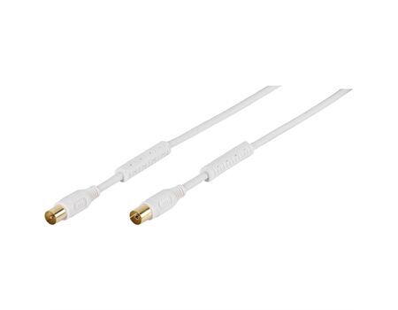 Vivanco 48/30 75GW Antennenkabel Ferrit, 100dB, weiss, 7,5