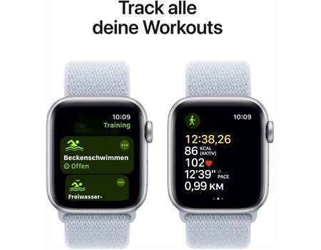 Apple Watch SE EUR (40mm) GPS SL silber/blaue wolke