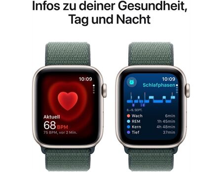 Apple Watch SE EUR (44mm) GPS SL polarstern/seegrün