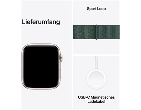 Apple Watch SE EUR (44mm) GPS SL polarstern/seegrün