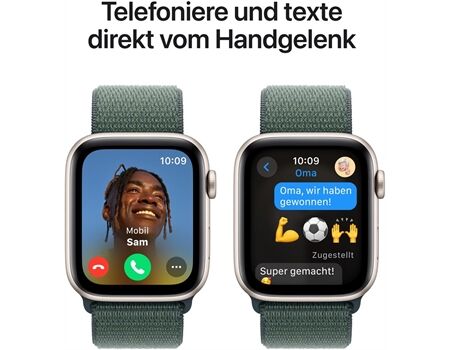 Apple Watch SE EUR (44mm) GPS SL polarstern/seegrün