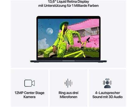 Apple MacBook Air 13,6" M5 512GB 16GB Mitternacht