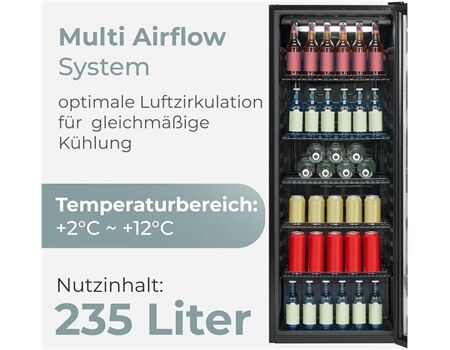 Bomann KSG 7292 Glastüre 143cm schwarz EEK: C**