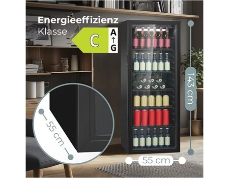 Bomann KSG 7292 Glastüre 143cm schwarz EEK: C**