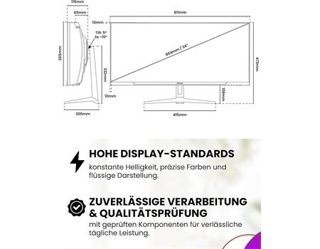 AROZZI TFT Nova 34" VA 165Hz curved pink