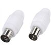 Vivanco 48/00 03SET Antennenstecker-Set, Koaxstecker, Koax