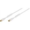 Vivanco 48/30 30GW Antennenkabel, Ferrit, weiss, 3m