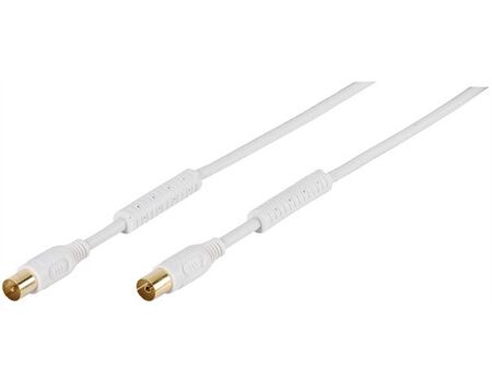 Vivanco 48/30 30GW Antennenkabel, Ferrit, weiss, 3m