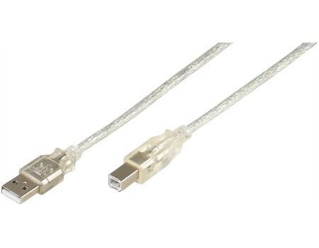 Vivanco PS B/CK17/18 USB 2.0 Kabel 1,8m transp.