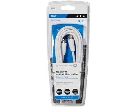 Vivanco STC FV9030 SAT Anschlusskabel 90dB (3m)