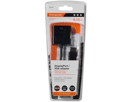 Vivanco CA M12 DisplayPortstecker - VGA Adapter