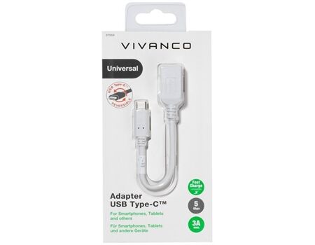 Vivanco USB3.0 Type C Adapter; Stecker ws. DCAVVUSBC30A02W