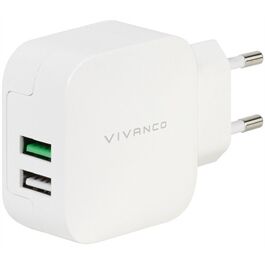 Vivanco 2fach Ladenetzteil USB weiss CHARGVVUSB3.4AW