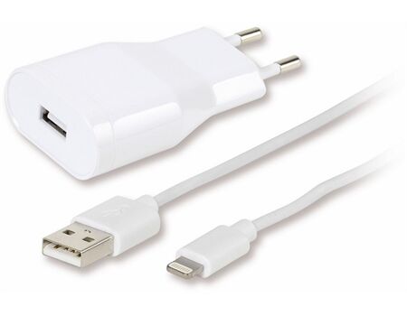 Vivanco 2.4A MFI USB Ladegerät + Kabel ws. TCVVLIGHTN24AWL