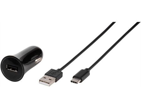 Vivanco 3A USB KFZ Ladegerät sz. CARCHARGERVVUSBC3AL