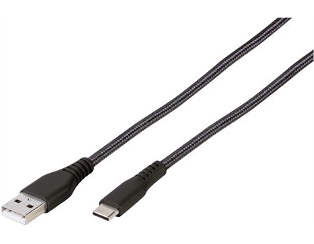 Vivanco HQVVUSBC20A15BK Longlife USB-C Kabel 1,50m Nylon