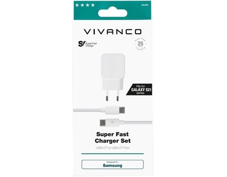 Vivanco Schnelladeset für Samsung w. TCVVUSBCADAP25W