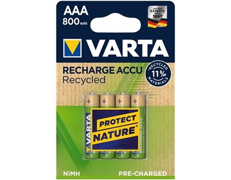 Varta Recharge Accu Recycled 4er AAA 800mAh